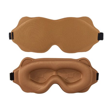 3D Sleeping Mask - Light Blocking, Soft Eye Mask for Travel &amp; Sleep Brown