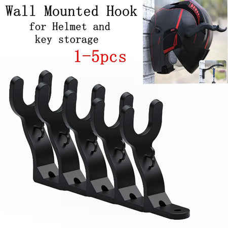 Kitchen Cabinet Shelf Wall Mount Hooks Motorcycle Helmet Hook Racks Helmet Display Hanger Stand Wall-Mounted Storage Holder by InterCyprus Trading Ltd
