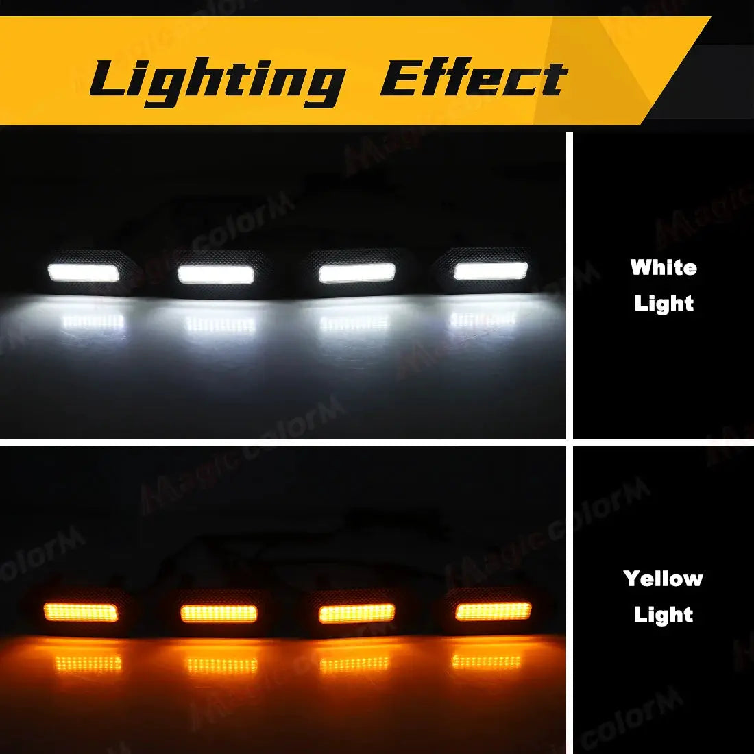For Toyota 4Runner 4 Runner TRD Pro 2025 Car Grille Lights Front Grill LED DRL White Amber Warning Daylights Car Accessories 4PC by InterCyprus Trading Ltd