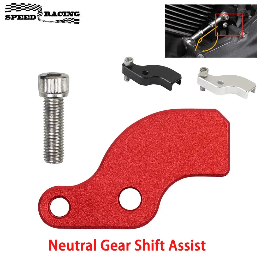 Neutral Gear Shift Assist Gear Shift Linkage Fit For 2018-2025 Harley Touring For 2018-2025 Softail Black/Red/Silver by InterCyprus Trading Ltd