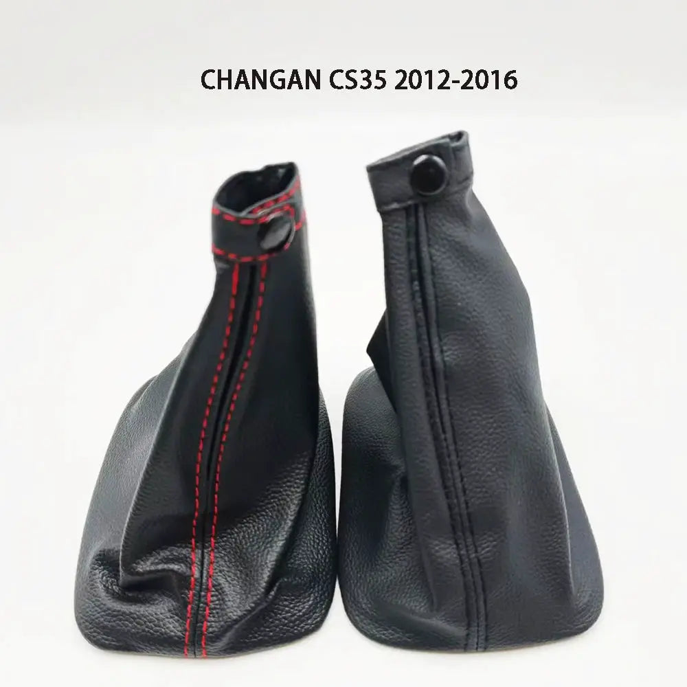 Gear Shift Boot PU Leather With Black Or Red Line For Changan CS35 by InterCyprus Trading Ltd