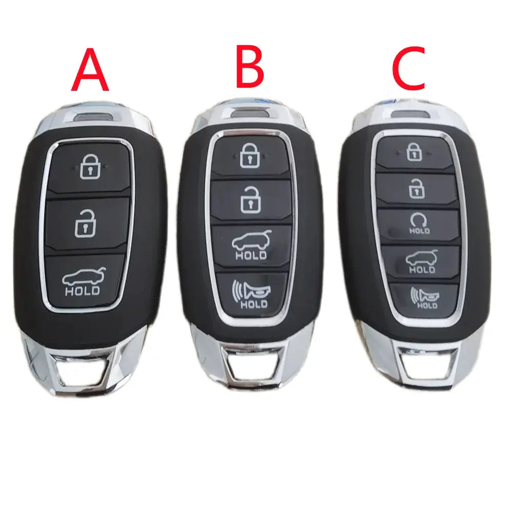 3/4/5Buttons Car Smart Remote Key Shell Casing Replacement For Hyundai Fiesta Elantra With Uncut Emergency Insert Key Blade by InterCyprus Trading Ltd