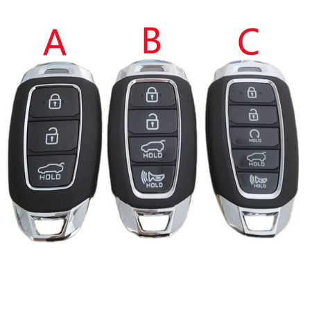 3/4/5Buttons Car Smart Remote Key Shell Casing Replacement For Hyundai Fiesta Elantra With Uncut Emergency Insert Key Blade by InterCyprus Trading Ltd