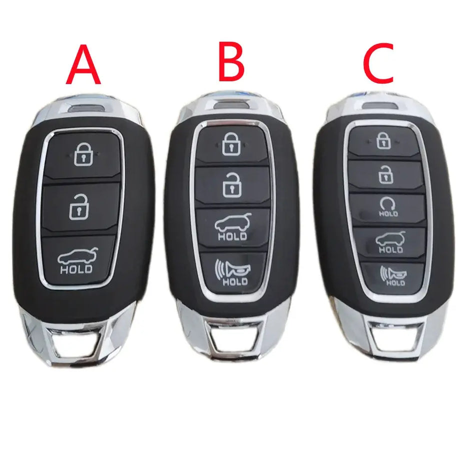3/4/5Buttons Car Smart Remote Key Shell Casing Replacement For Hyundai Fiesta Elantra With Uncut Emergency Insert Key Blade by InterCyprus Trading Ltd