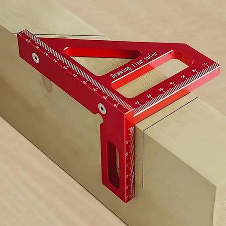 Aluminum Carpenter Square Protractor 3D Ruler 45 90