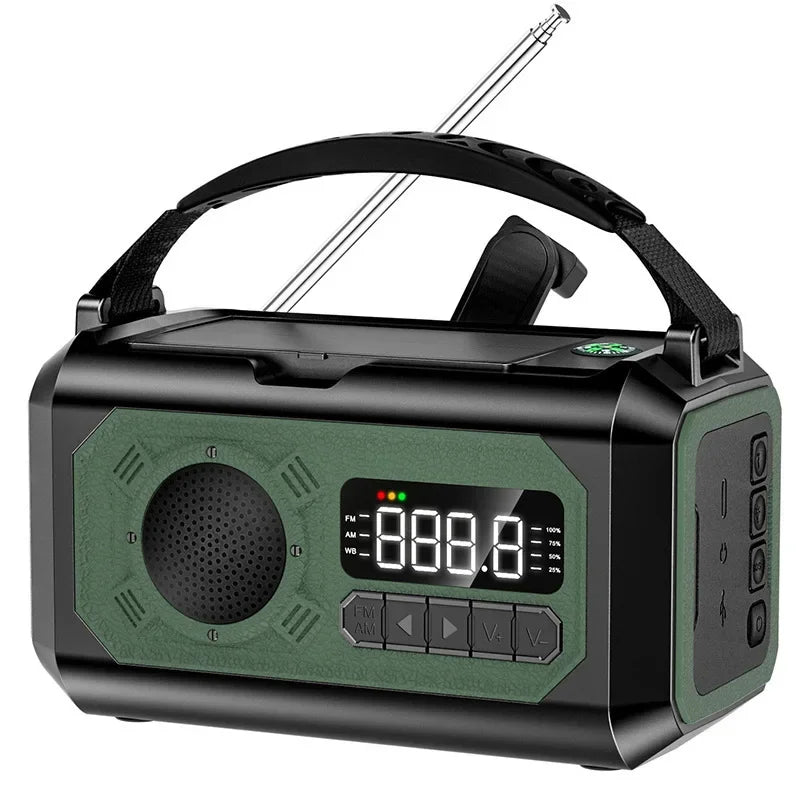 12000mAh Portable Emergency Radio with Built-In Speaker &amp; Flashlight H17 12000mAh