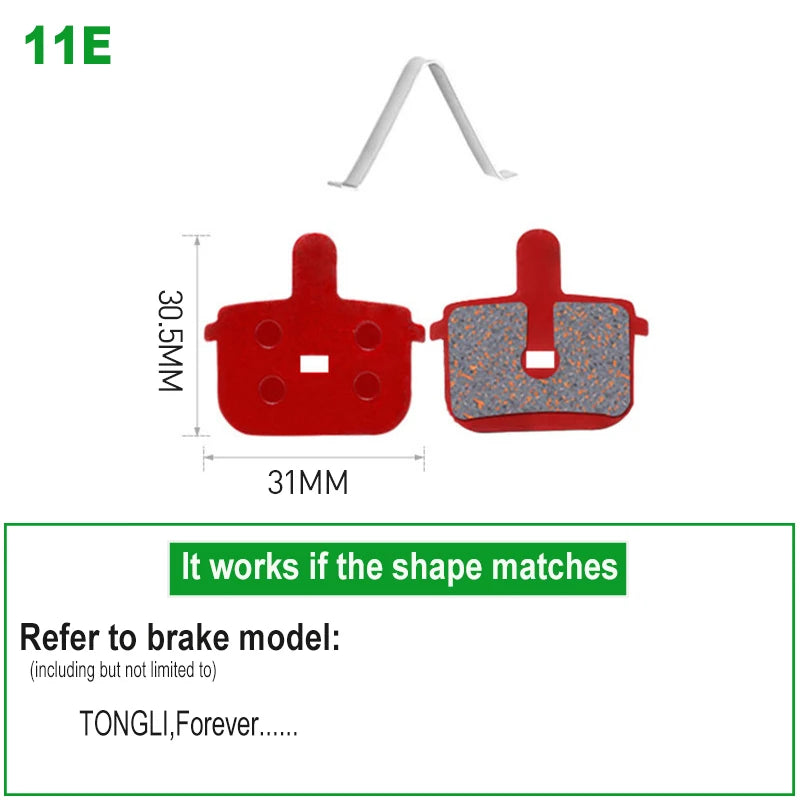 1 Pair SemiMetallic Hydraulic Disc Brake Pads &ndash; Shimano SRAM