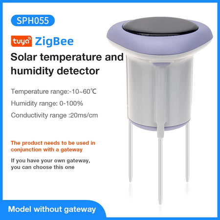Tuya ZigBee Solar Soil Sensor &ndash; Smart Temperature and Humidity Monitoring No Gateway