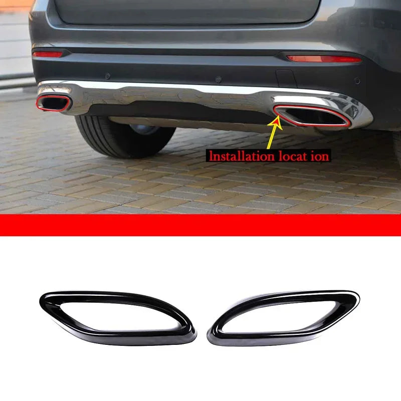 Μαύρο κάλυμμα ουράς από ανοξείδωτο ατσάλι για Mercedes W205 GLC