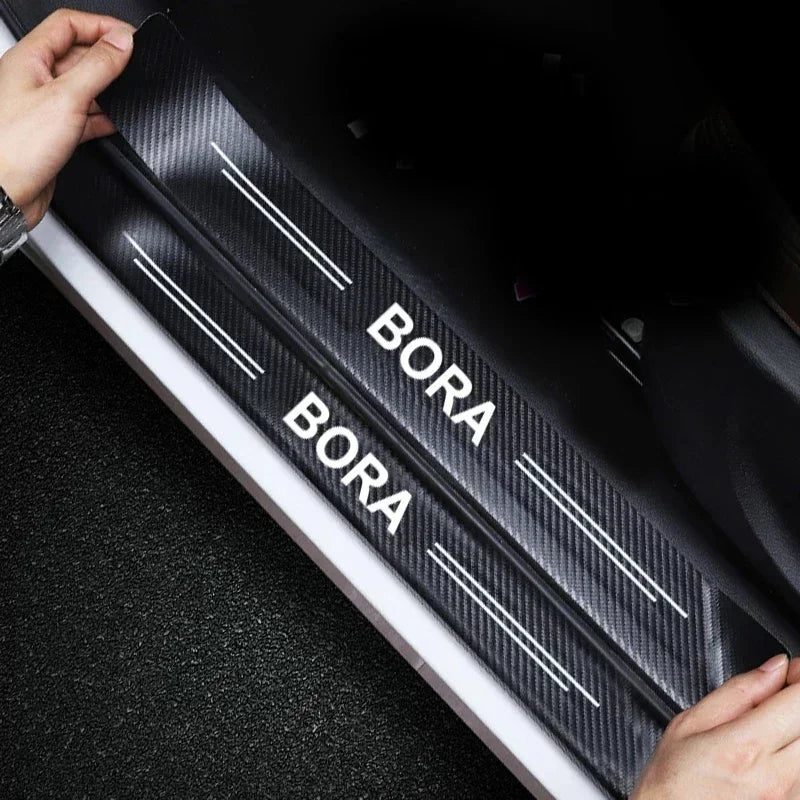 Carbonfaser Türschweller Schutzband für VW Bora Logo 2023