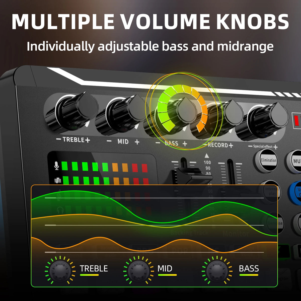 DJ Equipment Microphone Sound Card Console Studio Kit for Live Streaming