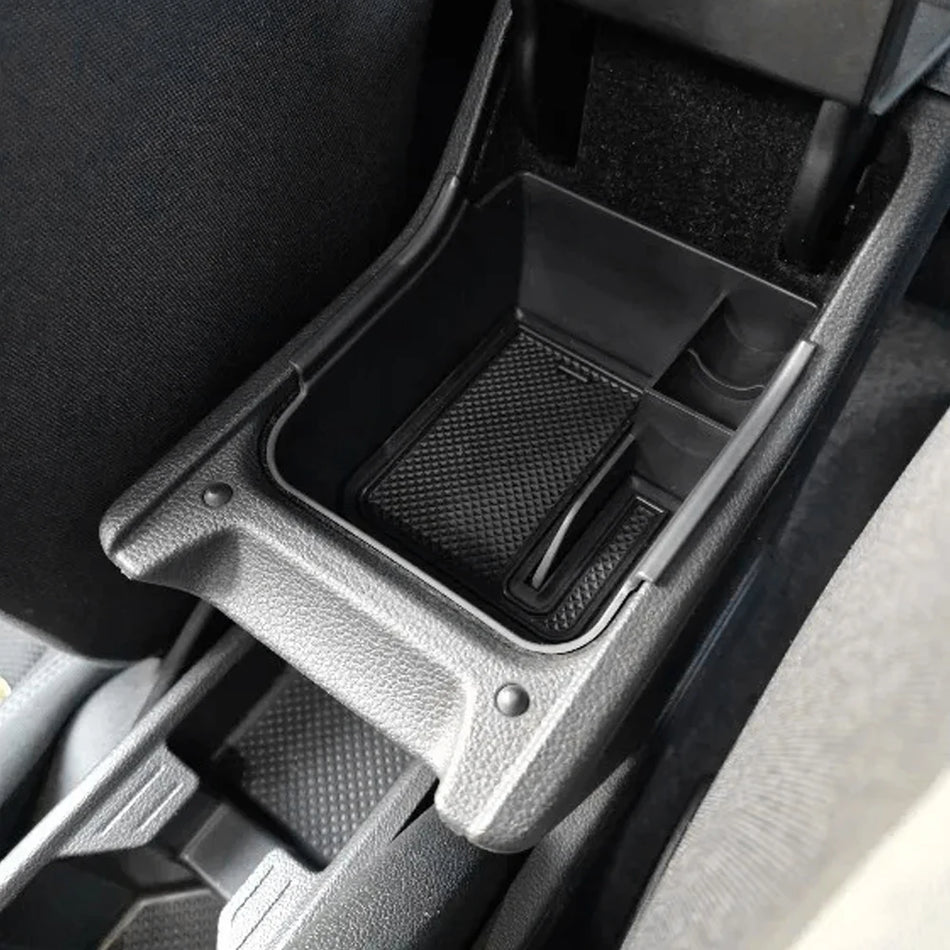 VW Taigo Armrest Storage Box, Premium ABS Plastic With Anti-Scratch Mat