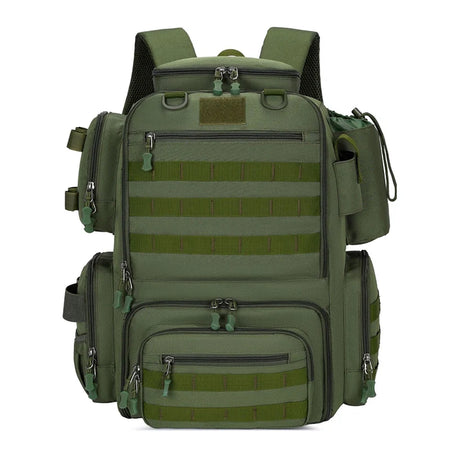 Tactical Fishing Backpack With Rod Holders &ndash; Lightweight Green