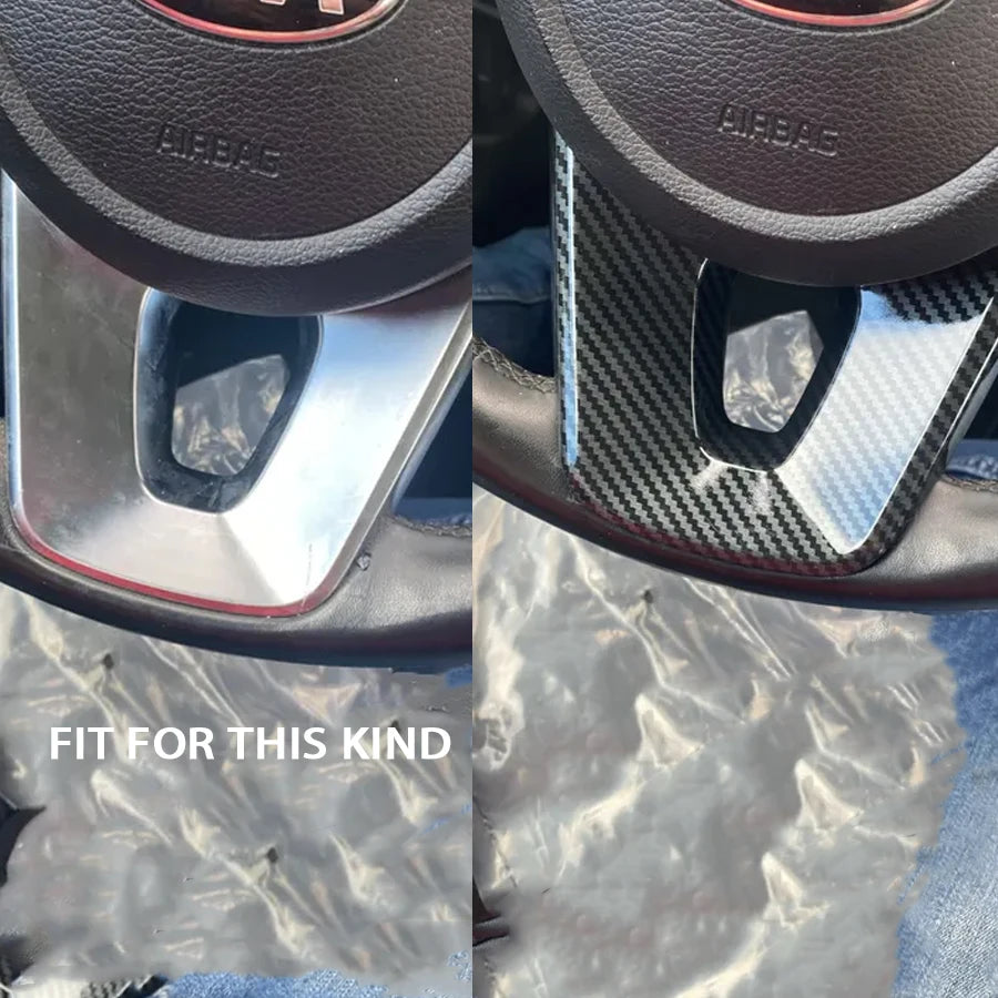 Conjunto de Autocolantes para Botões do Volante em Fibra de Carbono para Kia Ceed Forte Seltos XCeed ProCeed K3 Sonet