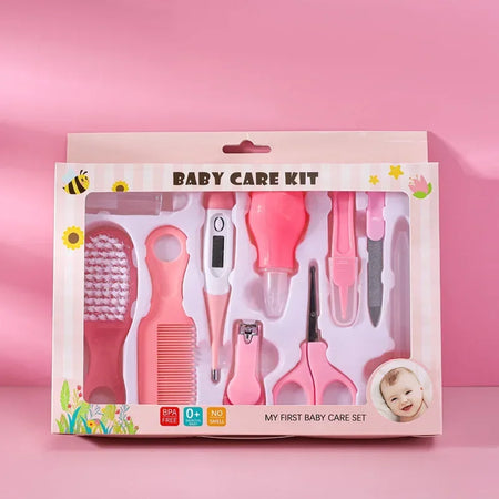 Baby Care Essentials Kit &ndash; Complete 10 Piece Health Grooming Set Pink