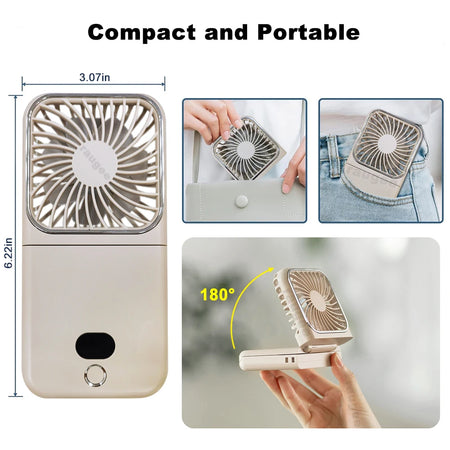 Portable USB Rechargeable Neck Fan 2500mAh &ndash; Foldable Design