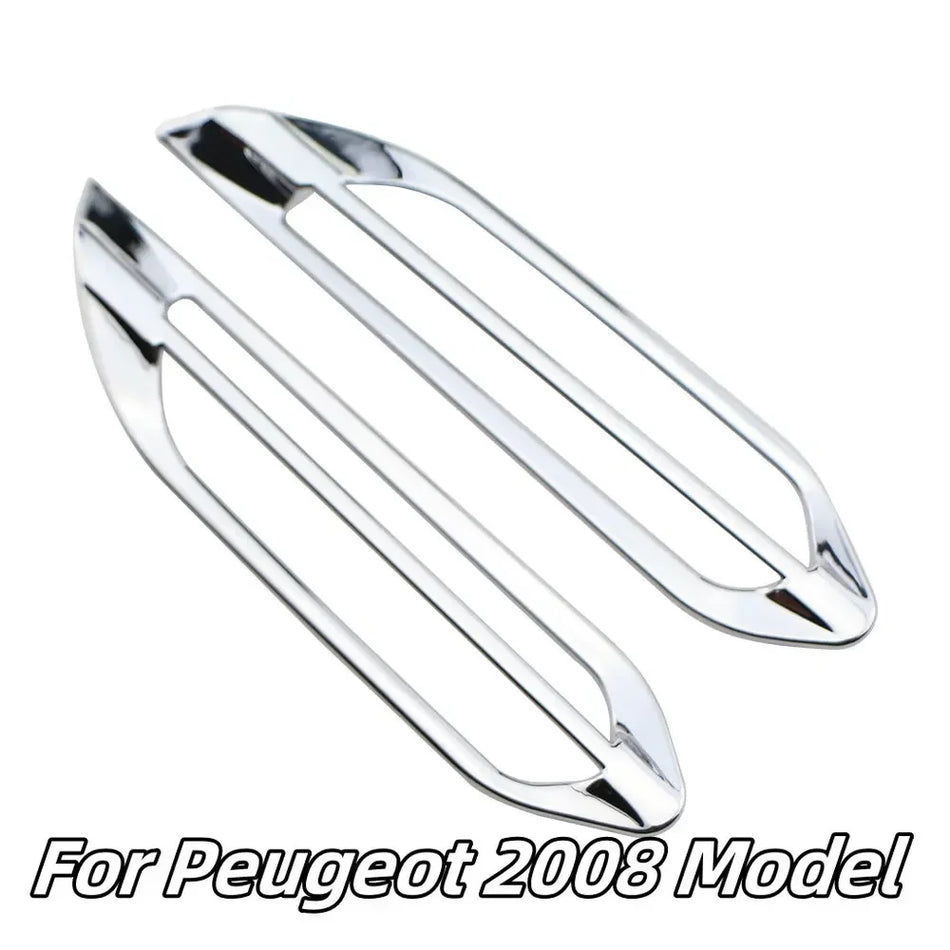 Peugeot 2008 Voorste AC-uitlaatventilatieroosterset ABS Zilveren Afwerking
