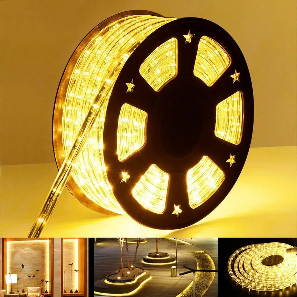 Outdoor LED Rope Lights With 8 Modes, Waterproof Flexible Tube Light For Parties, Weddings, Trees, Christmas Decor