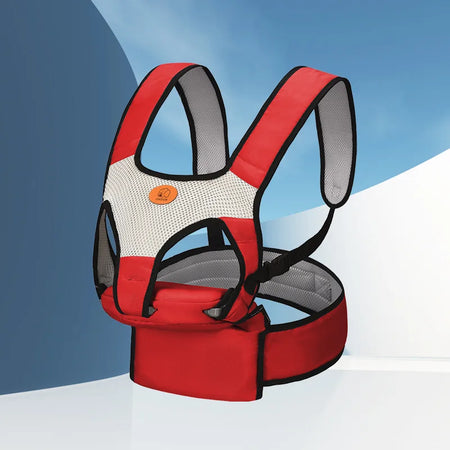 Ergonomic Baby Carrier Waist Stool and Hipseat for 3-36 Months Red