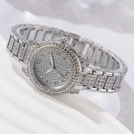 Elegant Alloy Crystal Wristwatches Set for Women &ndash; 6PCS