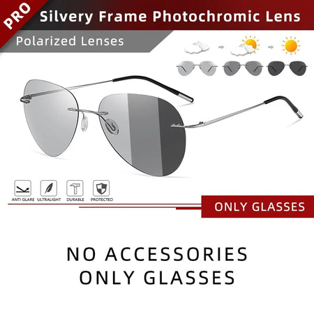 CLLOIO Ultralight Titanium Sunglasses &ndash; Photochromic C3-Only Glasses