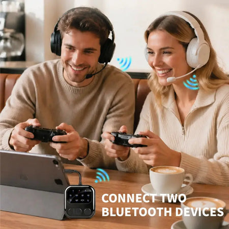 KEBIDUMEI Bluetooth 6.0 Audio Reciever Transmitter 3.5mm AUX HIFI Music Dual Stream Wireless Adapter With Mic for TV Car Flight by InterCyprus Trading Ltd