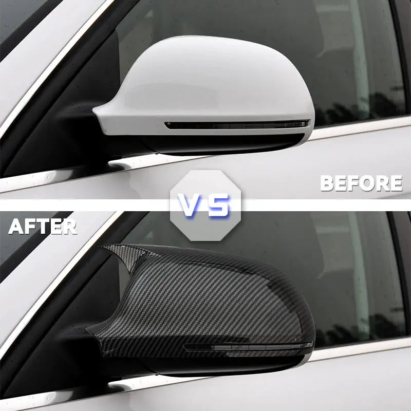 Side Wing Mirror Covers Replacement For Audi A3 A4 A5 B8 Q3 A6 by InterCyprus Trading Ltd