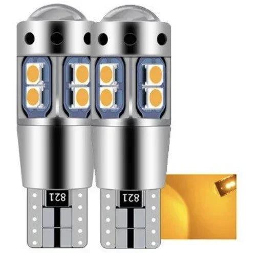 2Pcs Super Brigh T10 W5W 168 192 Led Lamp &ndash; CANBUS No Error Yellow / 2 Pcs / T10