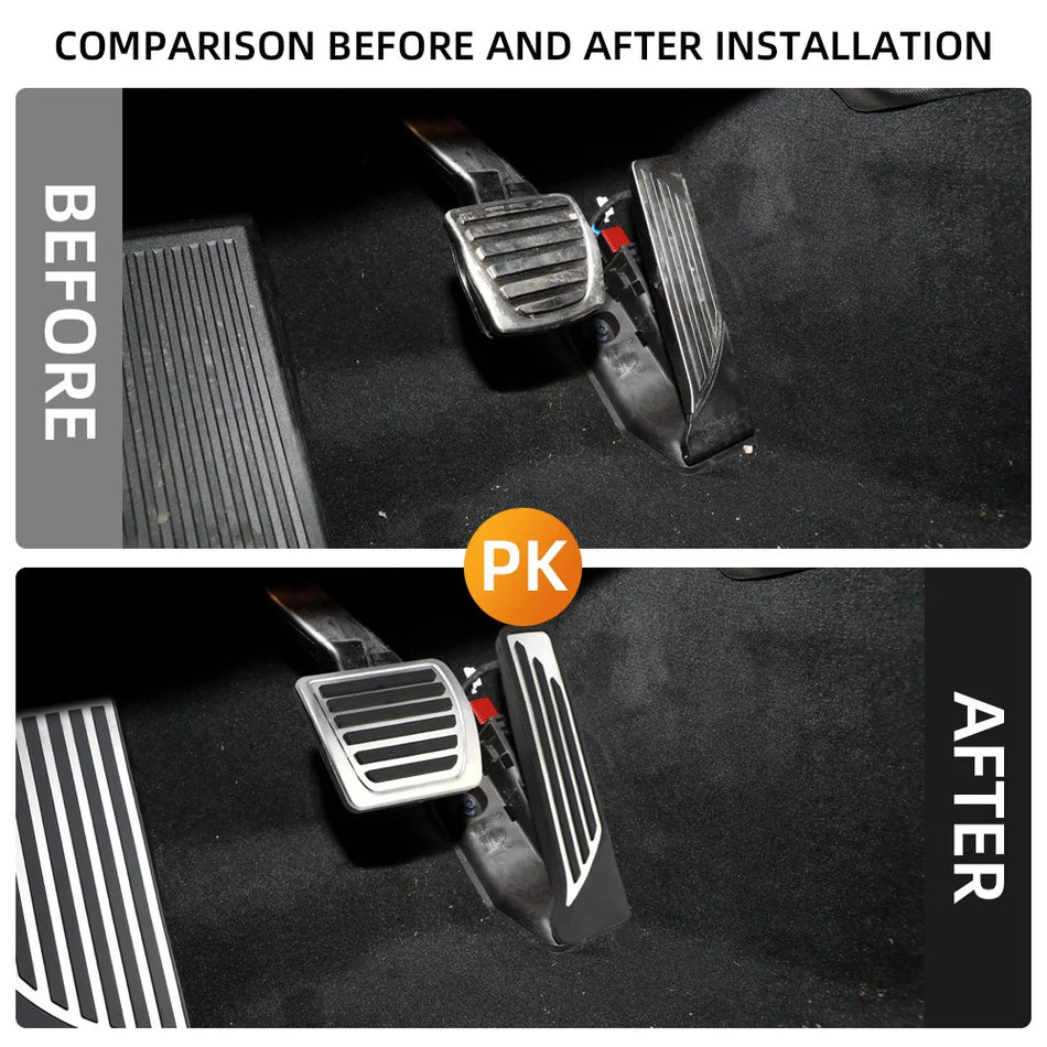 Cubiertas de Pedales de Gas y Freno Alfa Romeo Stelvio, Acero Inoxidable y ABS, AT 2016-2023