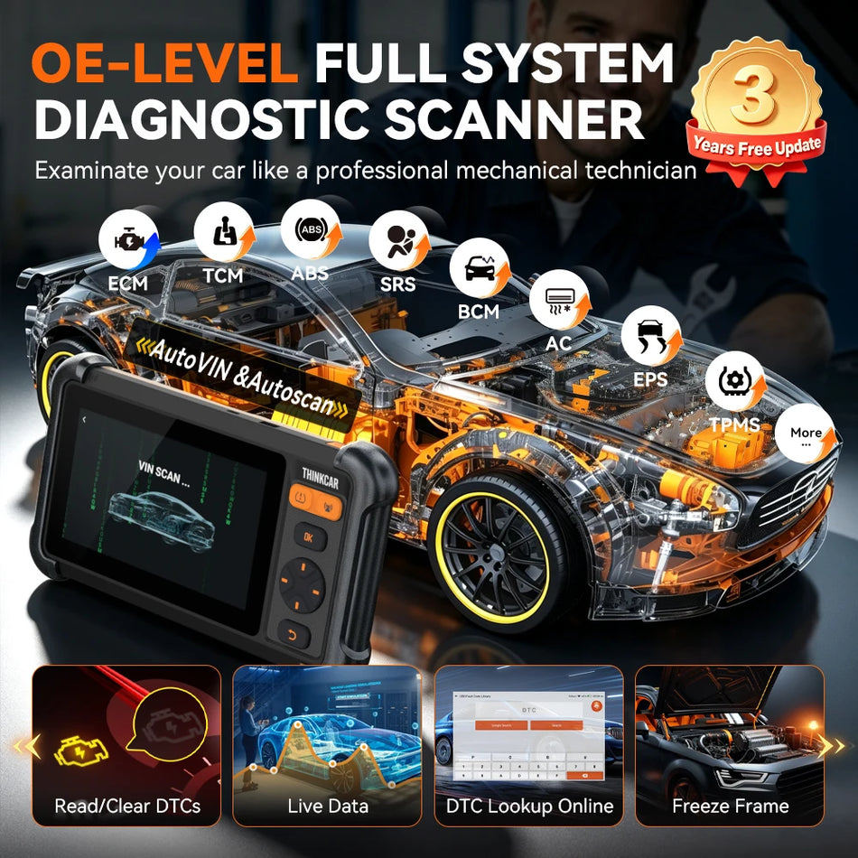 Scanner OBD2 ThinkCar VT679 con TPMS Integrato e Scansione di Sistema Completo