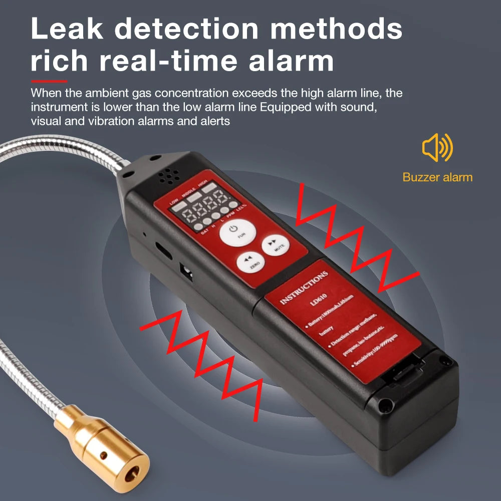 LD610 Gas Leak Detector &ndash; Accurate Measurement Range 100-9999ppm