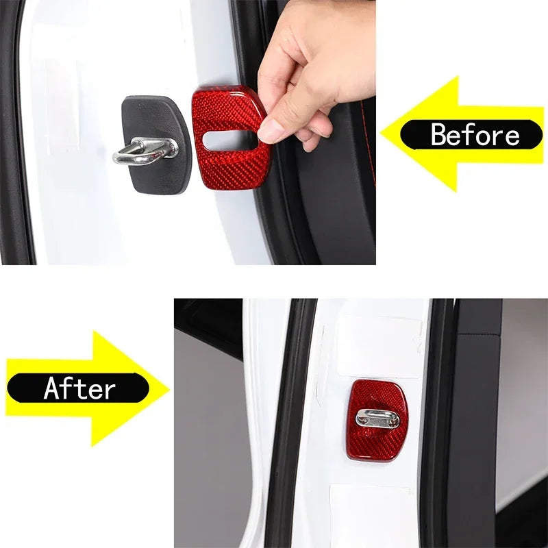 Äkta kolfiber dörrlåslock för C8 Corvette 2020-2025