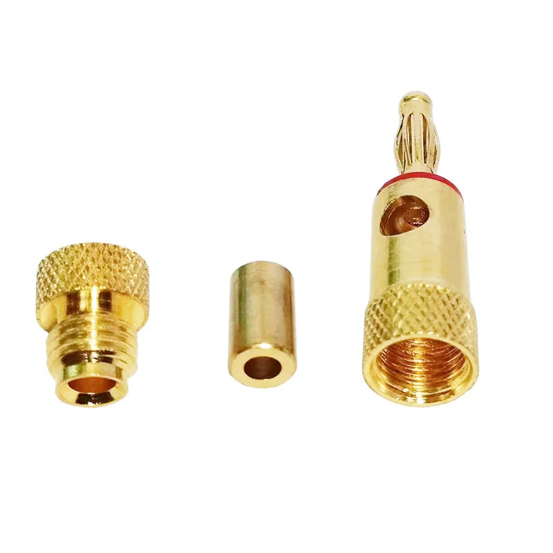 Gold-Plated 4mm Banana Plug Adapters &ndash; Low Resistance Audio