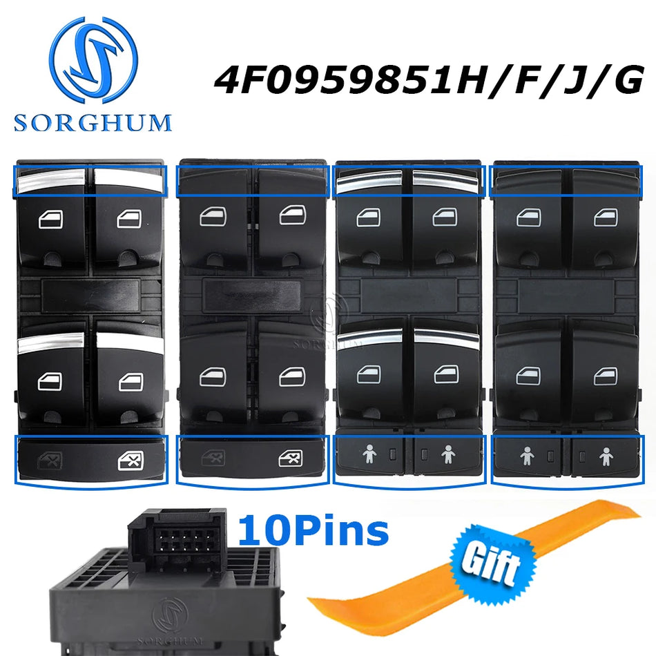 Master Power Window Switch Chrome For Audi A3 S3 A6 S6 Q7
