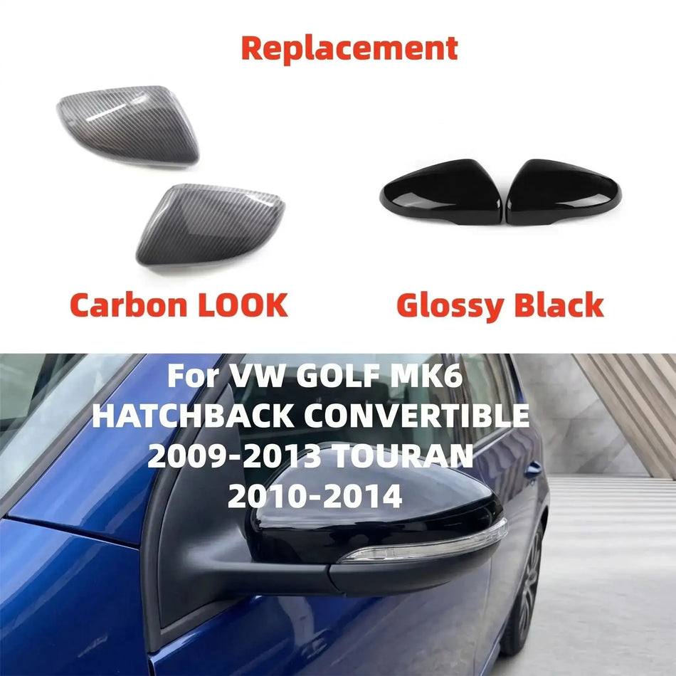 Rearview Mirror Caps With ABS For VW Golf Mk6 Hatchback Touran by InterCyprus Trading Ltd