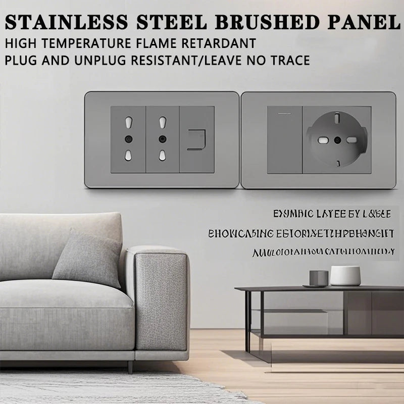 118 Grey Wall Socket USB Type-C Tuya WiFi &ndash; Smart WiFi