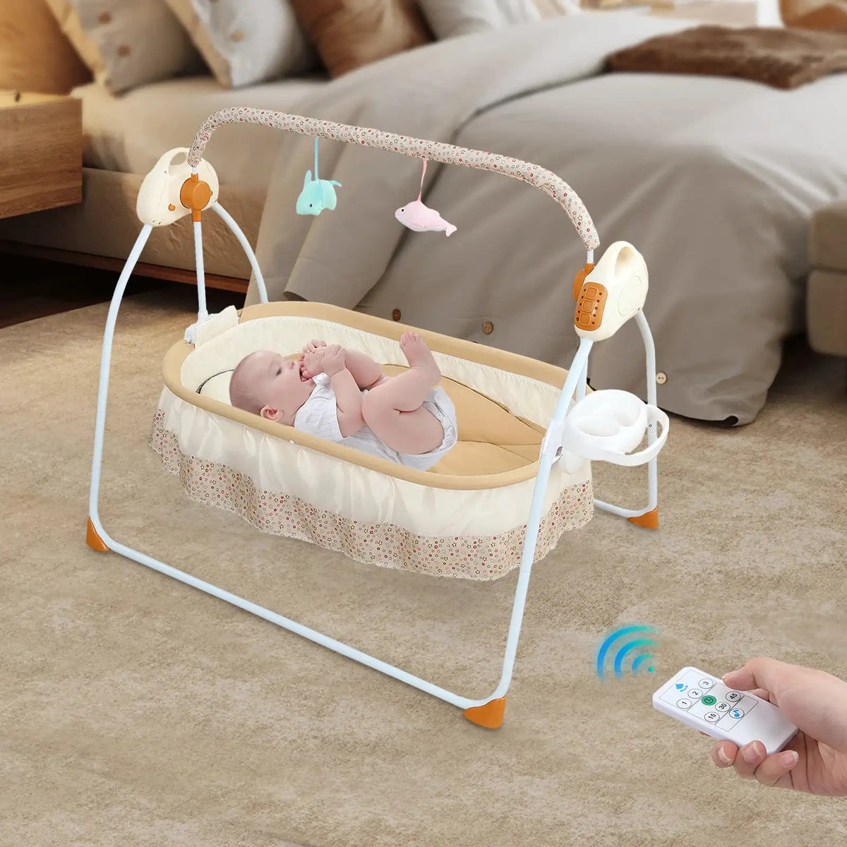 Electric Cradle Foldable Baby Cradle - Music And Swing