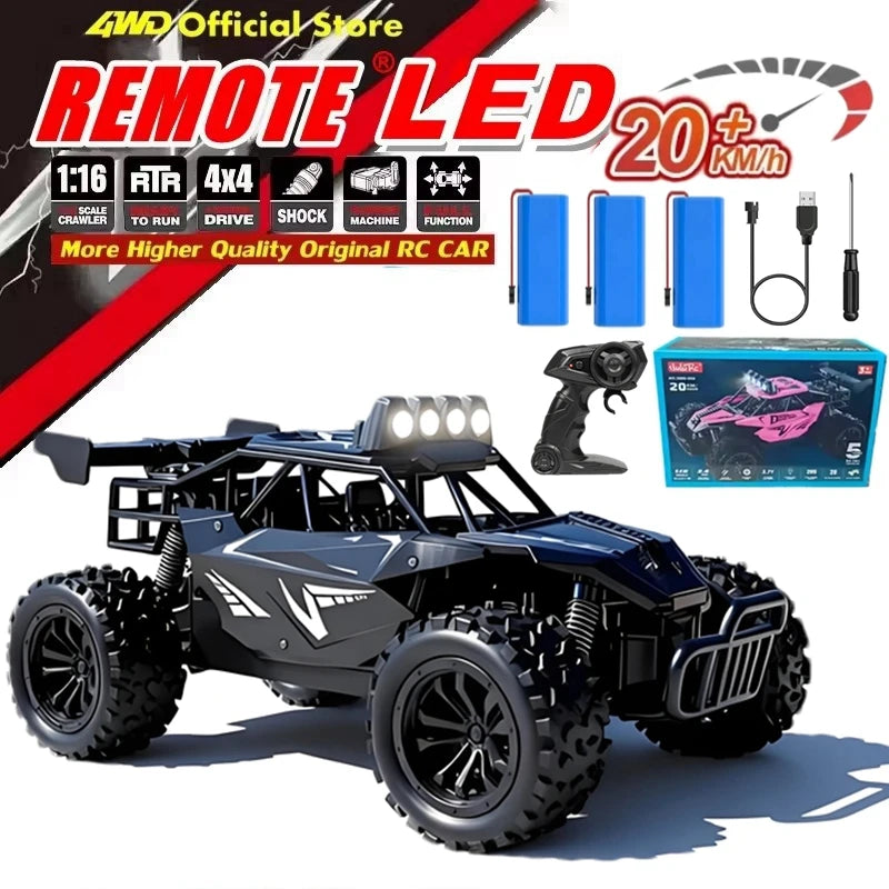 Coche RC 1:16 Control Remoto Vehículo Todo Terreno para Niños