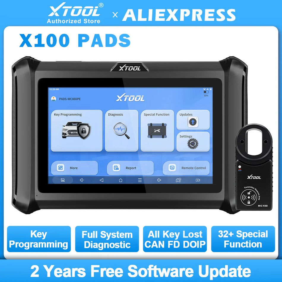 XTOOL X100 PADS IMMO Schlüsselprogrammierwerkzeug für alle Schlüssel, Diebstahlschutz-Abgleich