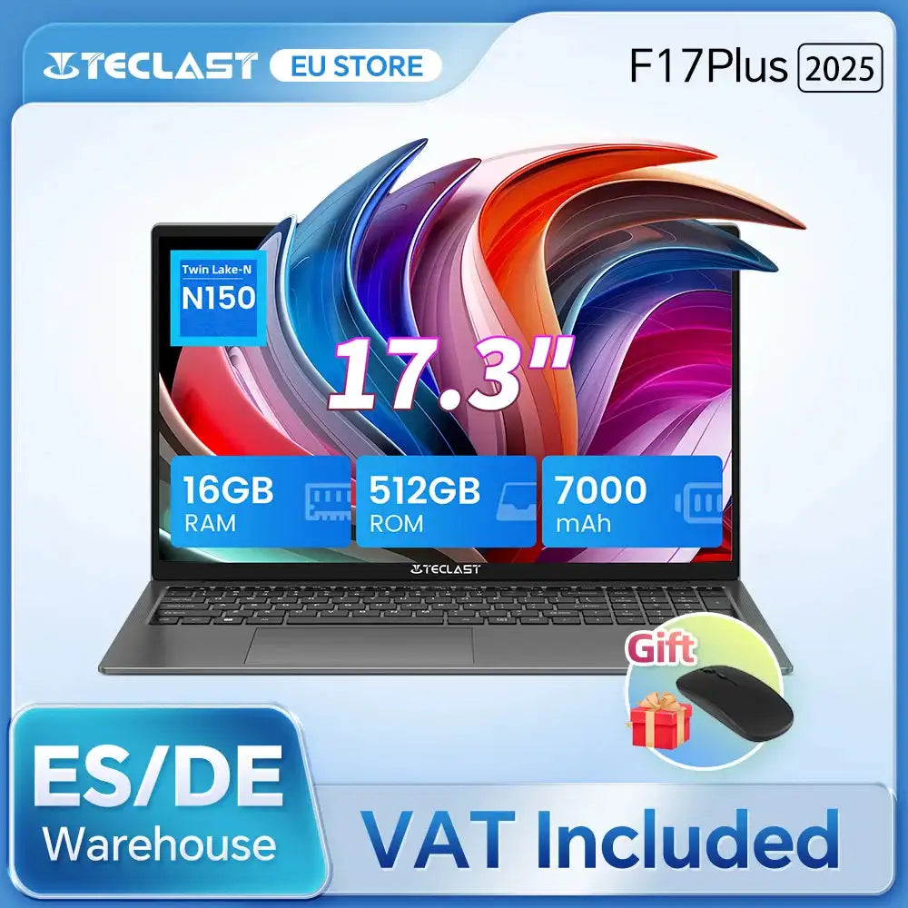 Teclast F17Plus 17.3In Laptop Intel N150 16GB RAM 512GB SSD Teclast F17Plus / GERMANY