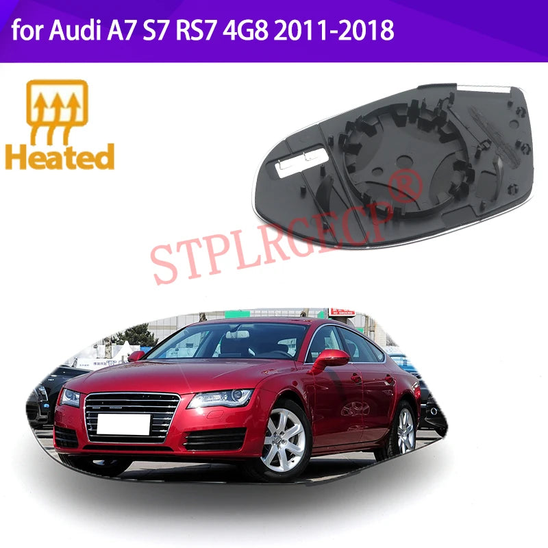 Heated Wing Mirror Glass For Audi A7 S7 RS7 4G8 2011-2018 LHD