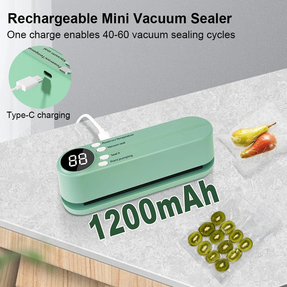 Mini Vacuum Sealer &ndash; Wireless USB Rechargeable Portable