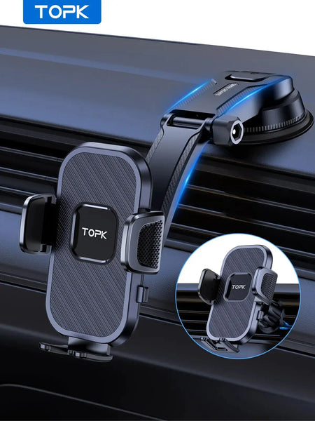 TOPK Car Phone Holder Gravity Stand for iPhone Xiaomi Samsung Car Mobile Support for Dashboard Windshield Air Vent Phone Mount by InterCyprus Trading Ltd