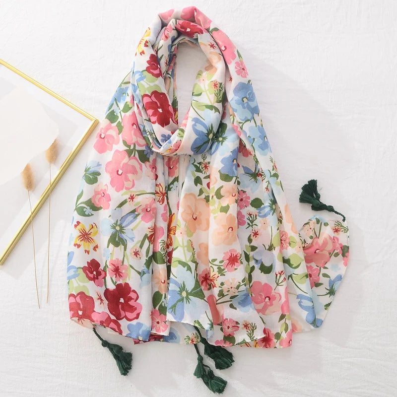 Floral Brand Scarf &ndash; Elegant Fashion Accessory for Women