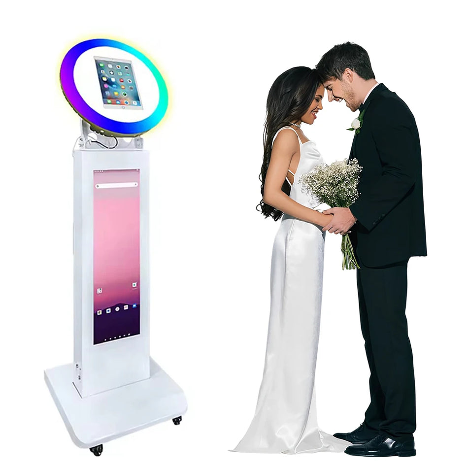 Kannettava iPad-valokuvauskojuke, jossa on LCD-näyttö ja metallikuori