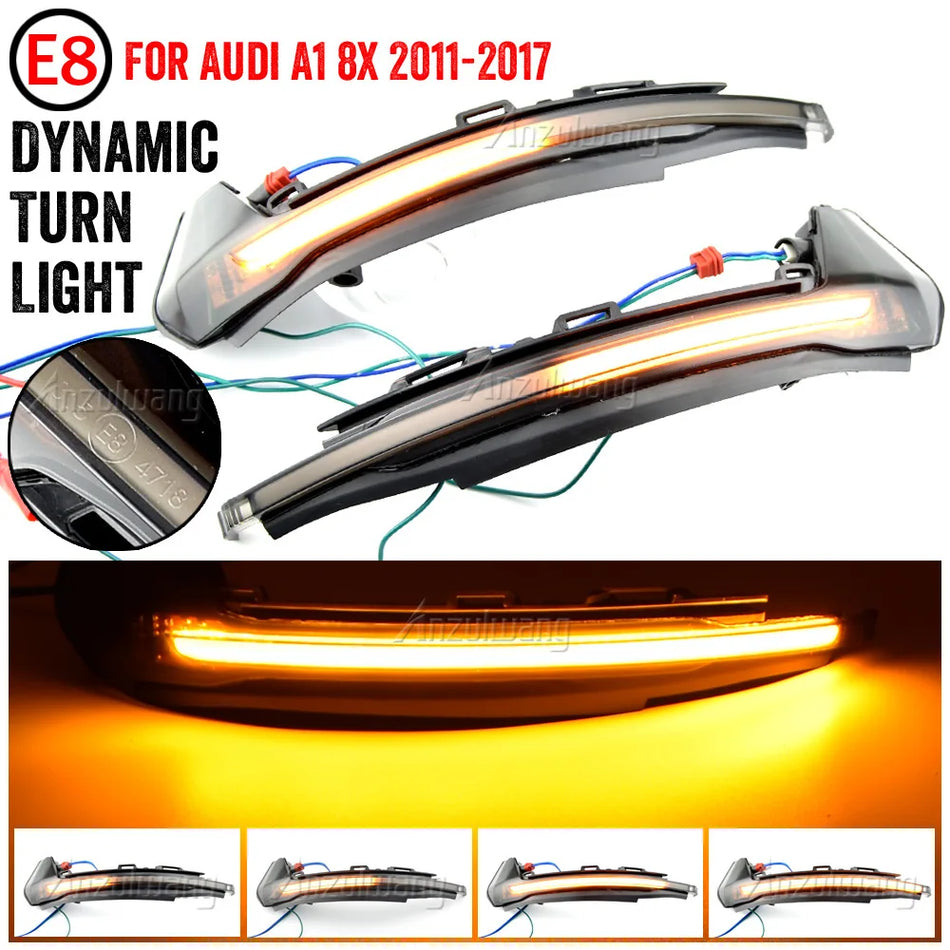 Динамични LED мигачи за Audi A1 (8X) за странично огледало