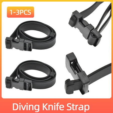 Thickened Rubber Knife Straps - Lightweight, Anti-Scratch, Quick Release Snorkeling Belts