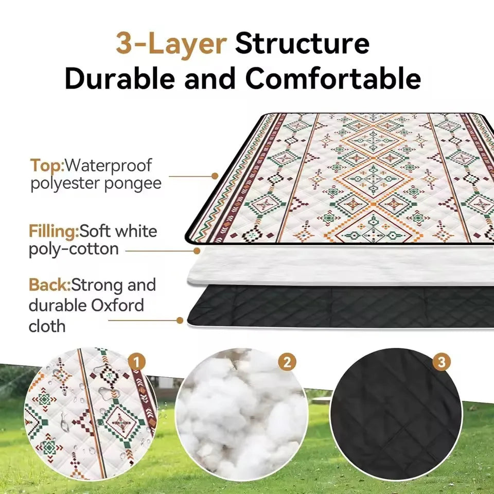 200x200CM Waterproof Picnic Blanket &ndash; With Carrying Handle