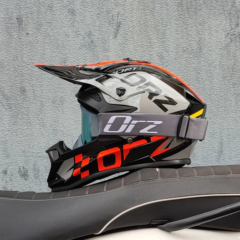ORZ Off Road Helmet - Unisex Full Face Safety DOT Approved