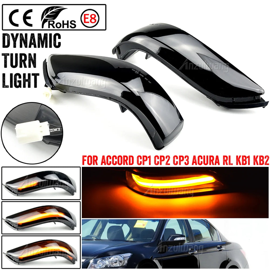 Indicador de señal de giro LED dinámico en el espejo para Honda Accord CP1 CP2 CP3 Acura RL